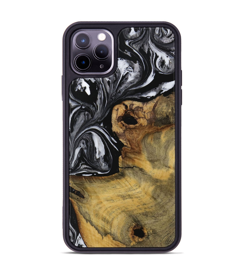 iPhone 11 Pro Max Wood Phone Case - Danni (Black & White, 728788)