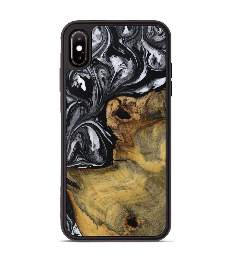 iPhone Xs Max Wood Phone Case - Danni (Black & White, 728788)