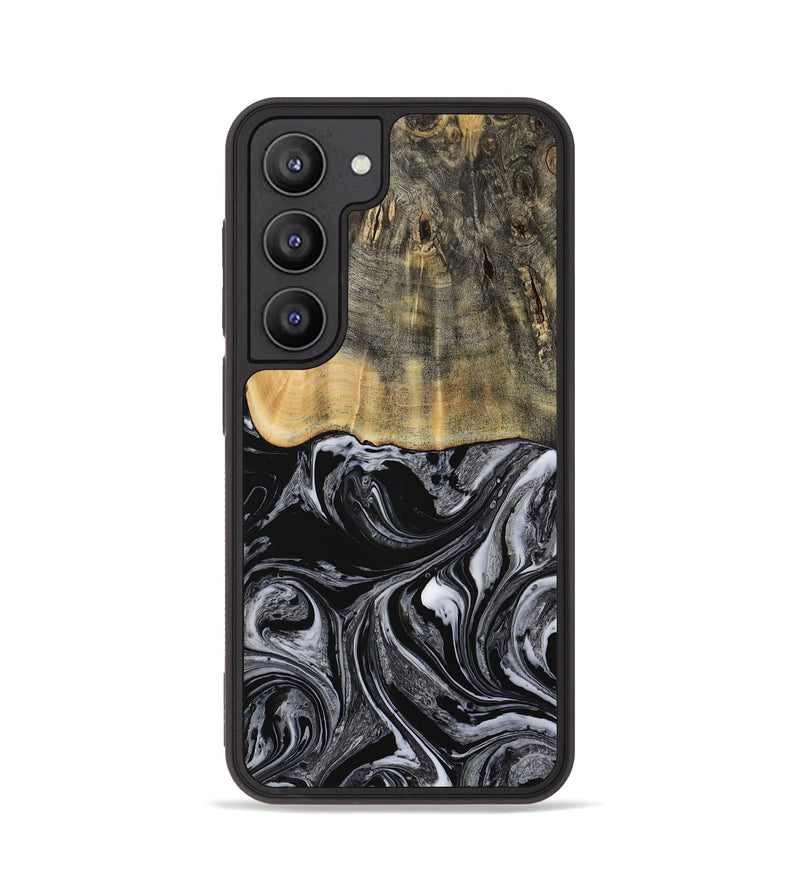 Galaxy S23 Wood Phone Case - Collier (Black & White, 728789)