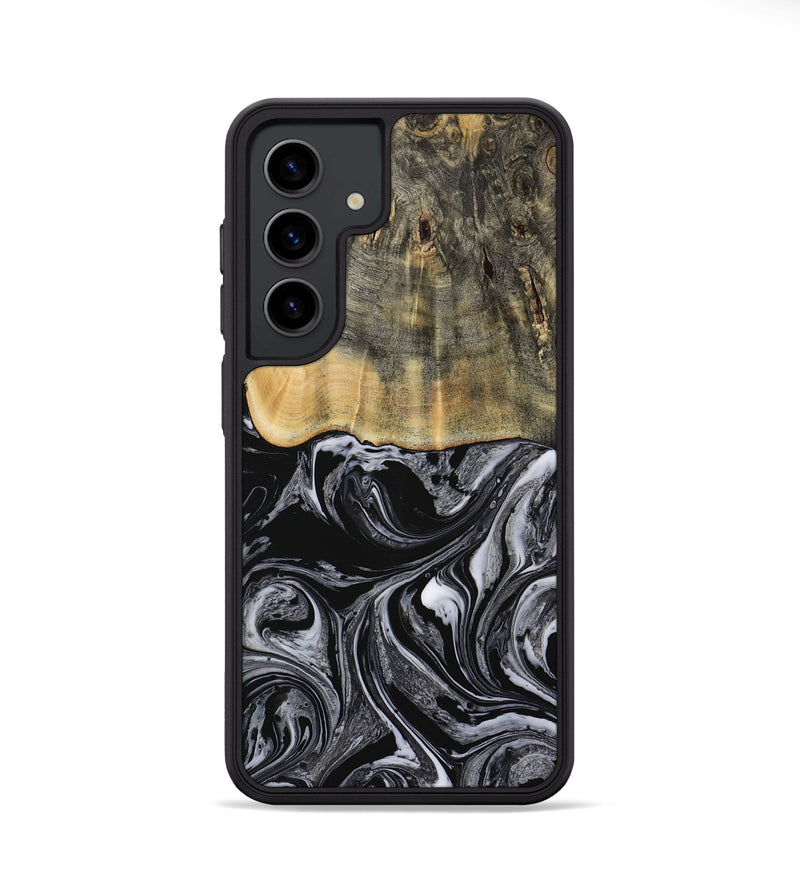 Galaxy S24 Wood Phone Case - Collier (Black & White, 728789)