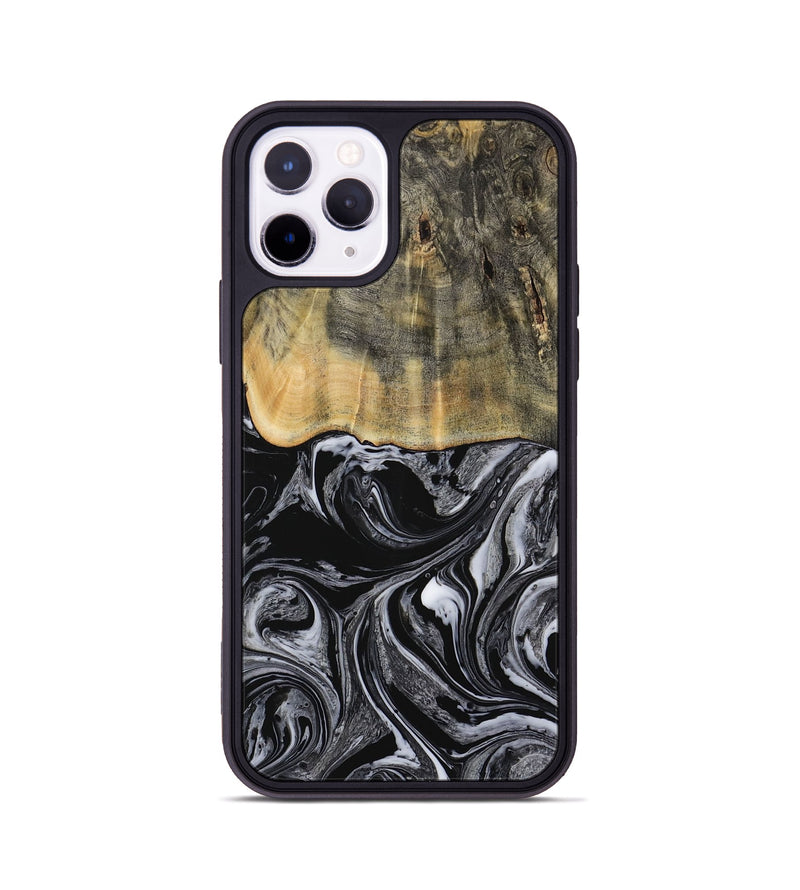 iPhone 11 Pro Wood Phone Case - Collier (Black & White, 728789)