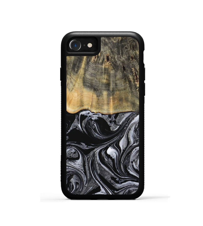 iPhone SE Wood Phone Case - Collier (Black & White, 728789)