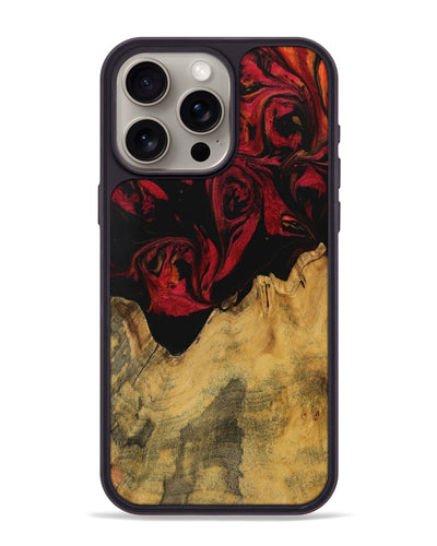 iPhone 15 Pro Max Wood Phone Case - Ephraim (Red, 728790)