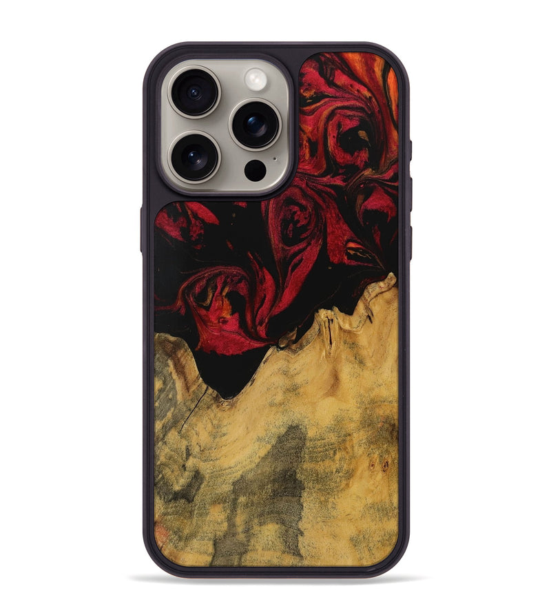 iPhone 15 Pro Max Wood Phone Case - Ephraim (Red, 728790)