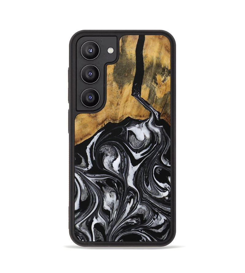 Galaxy S23 Wood Phone Case - Angelia (Black & White, 728795)