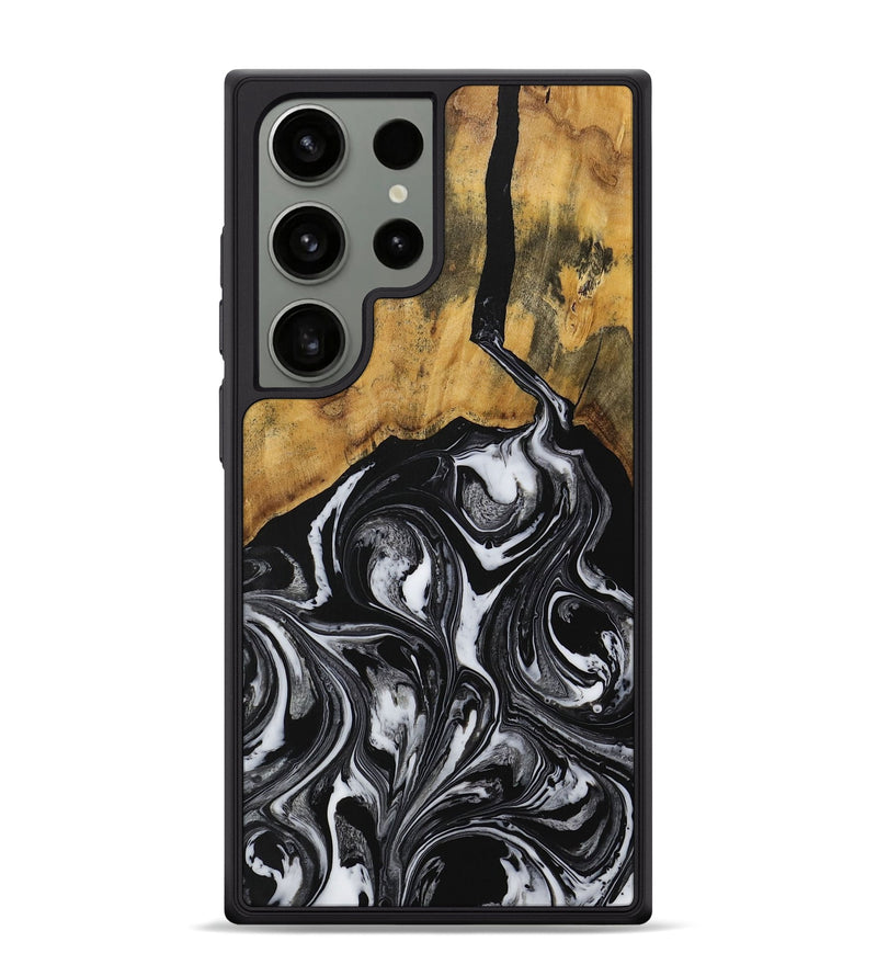 Galaxy S24 Ultra Wood Phone Case - Angelia (Black & White, 728795)