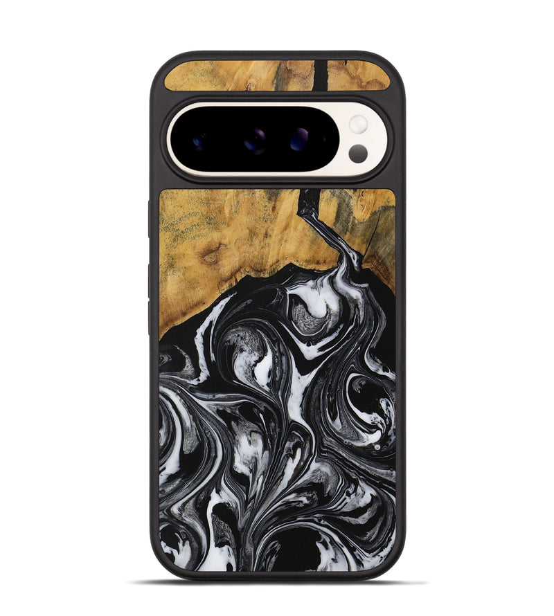 Pixel 9 Pro Wood Phone Case - Angelia (Black & White, 728795)