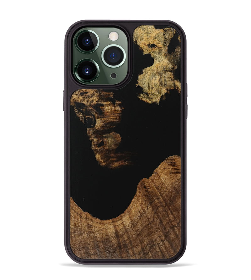 iPhone 13 Pro Max Wood Phone Case - Diena (Pure Black, 728799)