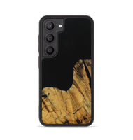 Galaxy S23 Wood Phone Case - Paisley (Pure Black, 728800)