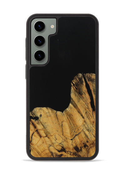 Galaxy S23 Plus Wood Phone Case - Paisley (Pure Black, 728800)