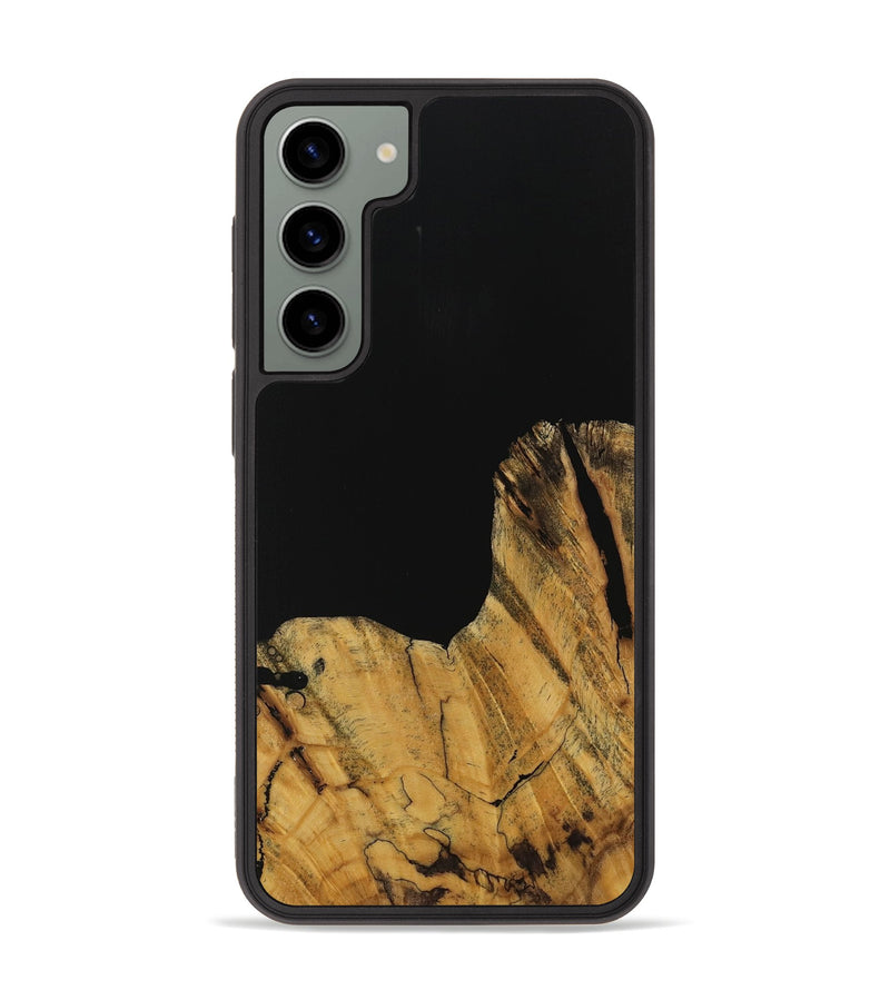 Galaxy S23 Plus Wood Phone Case - Paisley (Pure Black, 728800)