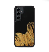 Galaxy S24 Wood Phone Case - Paisley (Pure Black, 728800)