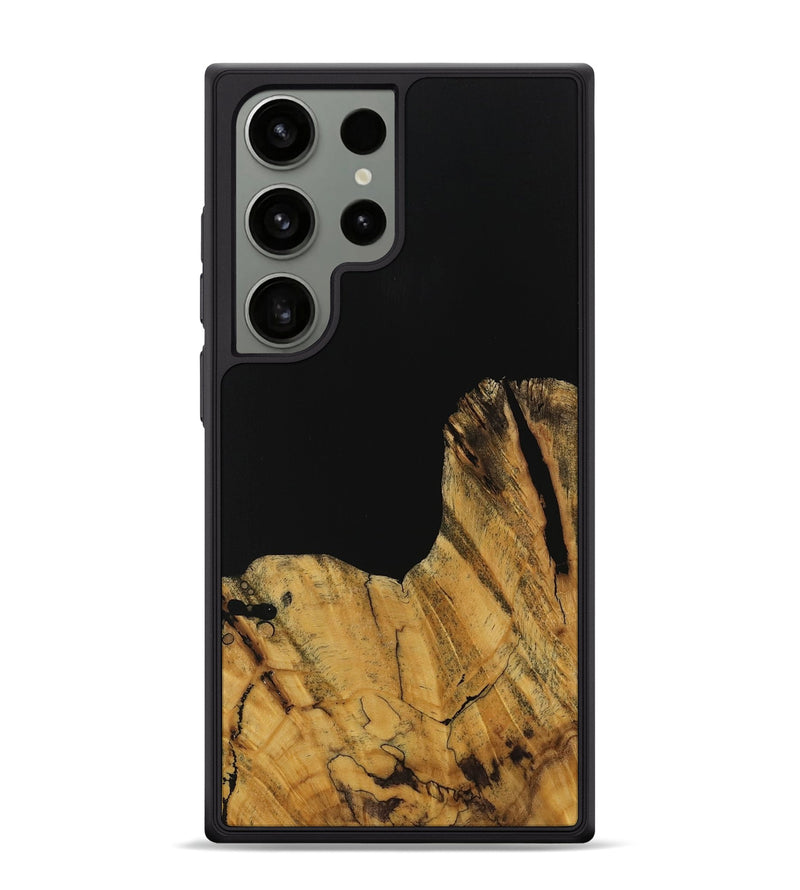 Galaxy S24 Ultra Wood Phone Case - Paisley (Pure Black, 728800)