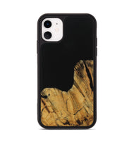 iPhone 11 Wood Phone Case - Paisley (Pure Black, 728800)