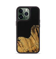 iPhone 13 Pro Wood Phone Case - Paisley (Pure Black, 728800)