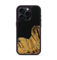 iPhone 15 Pro Wood Phone Case - Paisley (Pure Black, 728800)