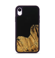 iPhone Xr Wood Phone Case - Paisley (Pure Black, 728800)