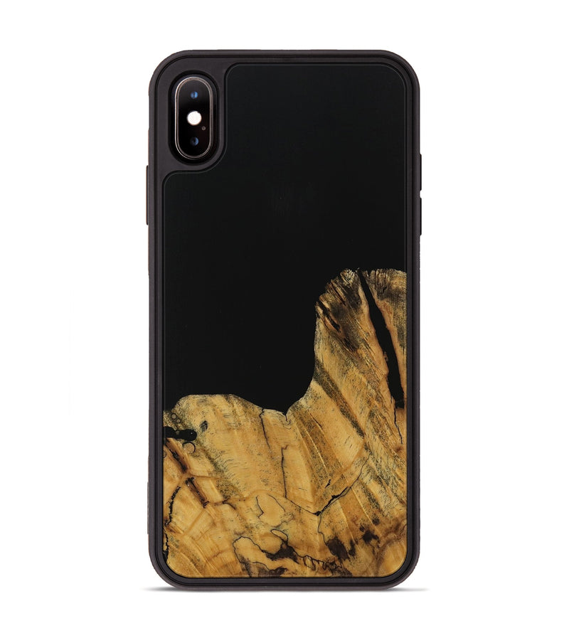 iPhone Xs Max Wood Phone Case - Paisley (Pure Black, 728800)