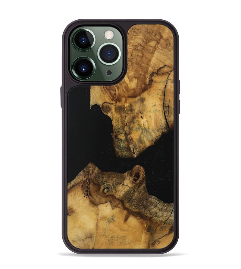 iPhone 13 Pro Max Wood Phone Case - Masood (Pure Black, 728805)