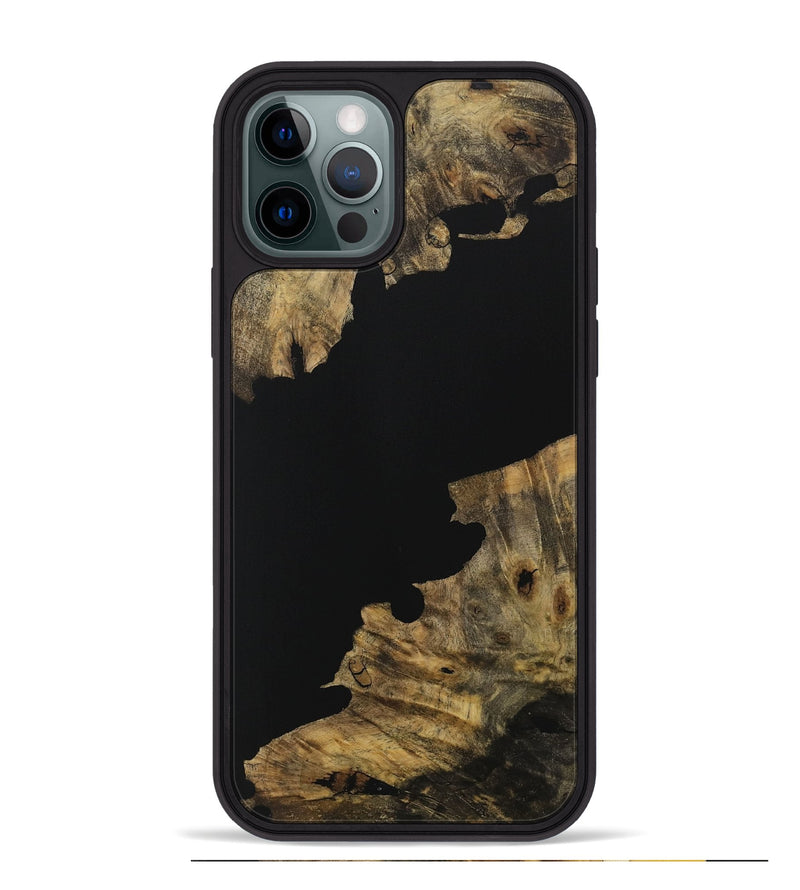 iPhone 12 Pro Max Wood Phone Case - Bryton (Pure Black, 728808)