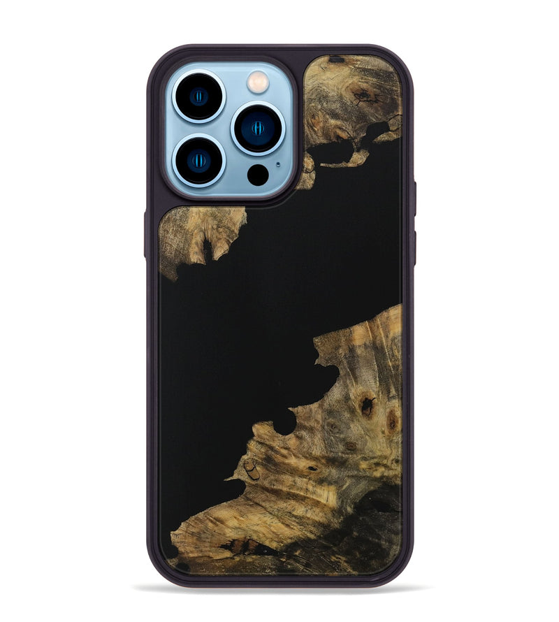 iPhone 14 Pro Max Wood Phone Case - Bryton (Pure Black, 728808)