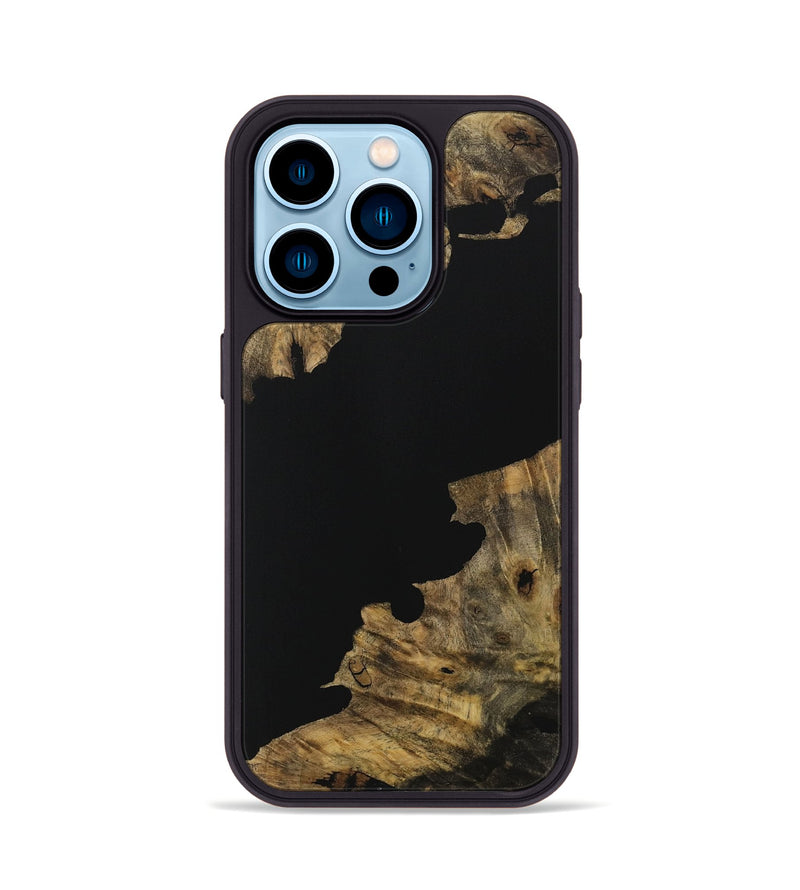 iPhone 14 Pro Wood Phone Case - Bryton (Pure Black, 728808)