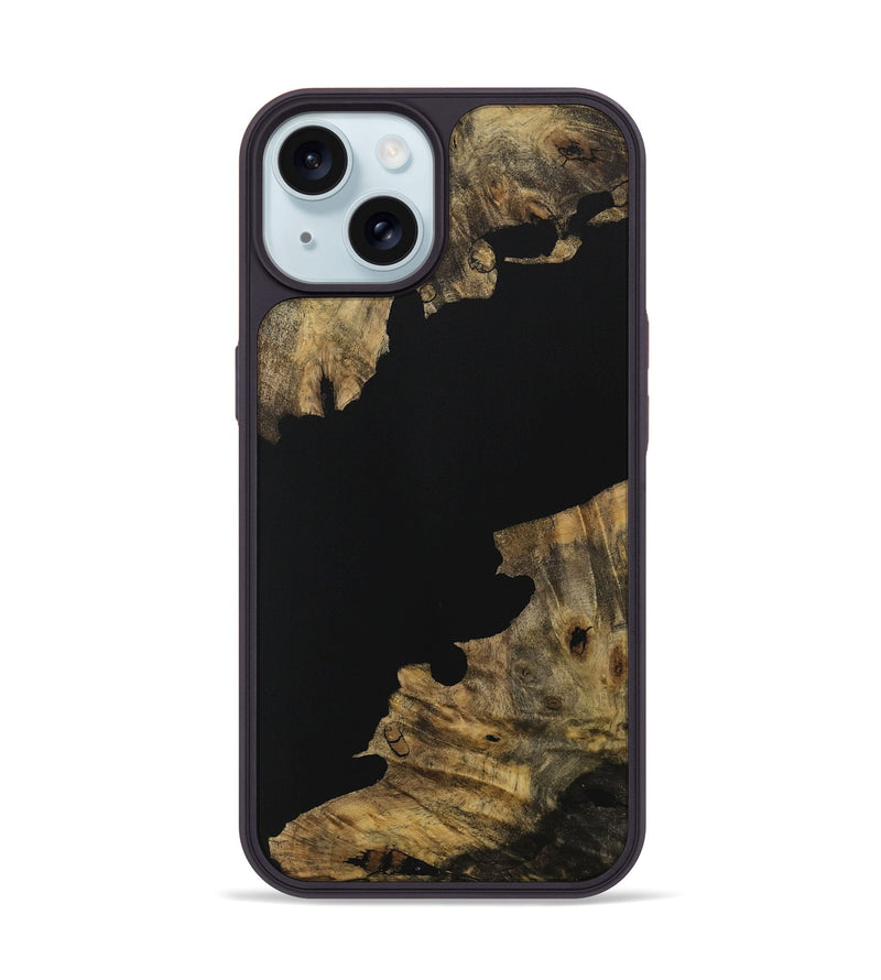 iPhone 15 Wood Phone Case - Bryton (Pure Black, 728808)