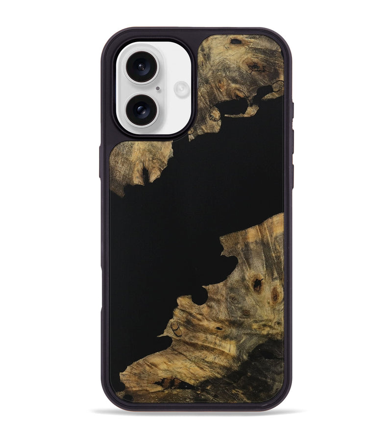 iPhone 16 Plus Wood Phone Case - Bryton (Pure Black, 728808)