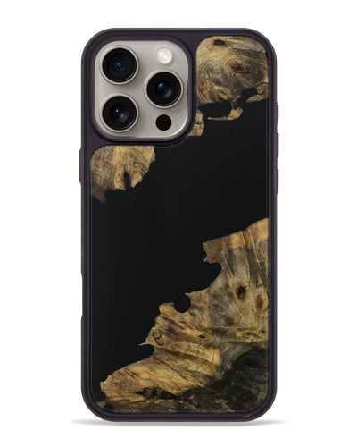 iPhone 16 Pro Max Wood Phone Case - Bryton (Pure Black, 728808)