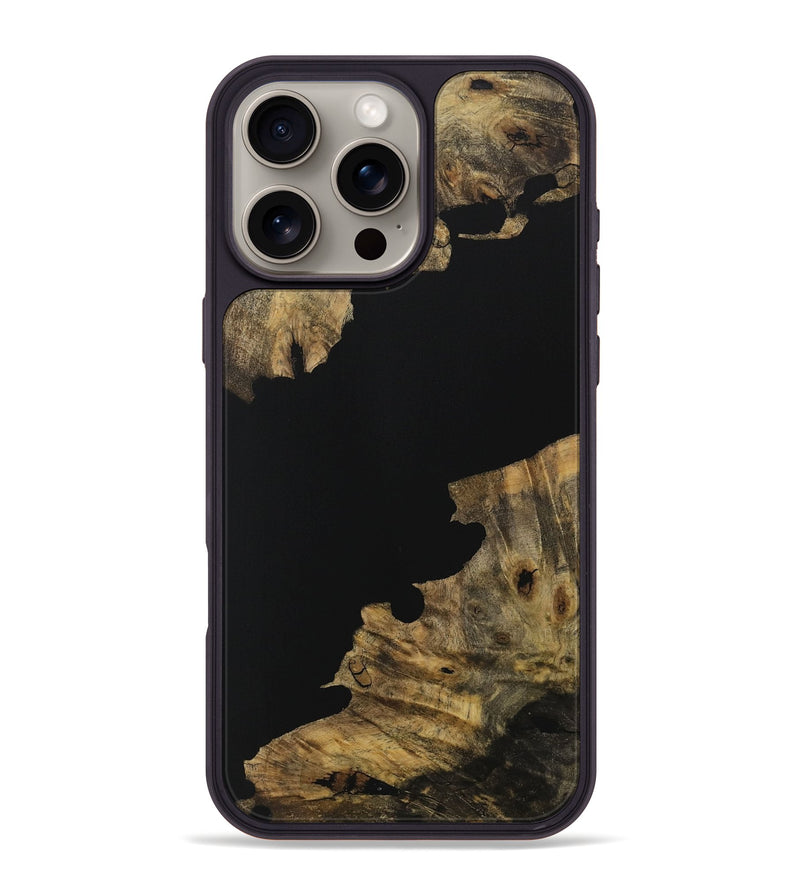 iPhone 16 Pro Max Wood Phone Case - Bryton (Pure Black, 728808)