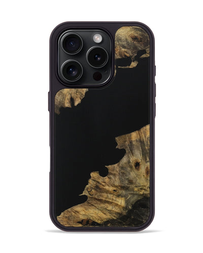 iPhone 16 Pro Wood Phone Case - Bryton (Pure Black, 728808)