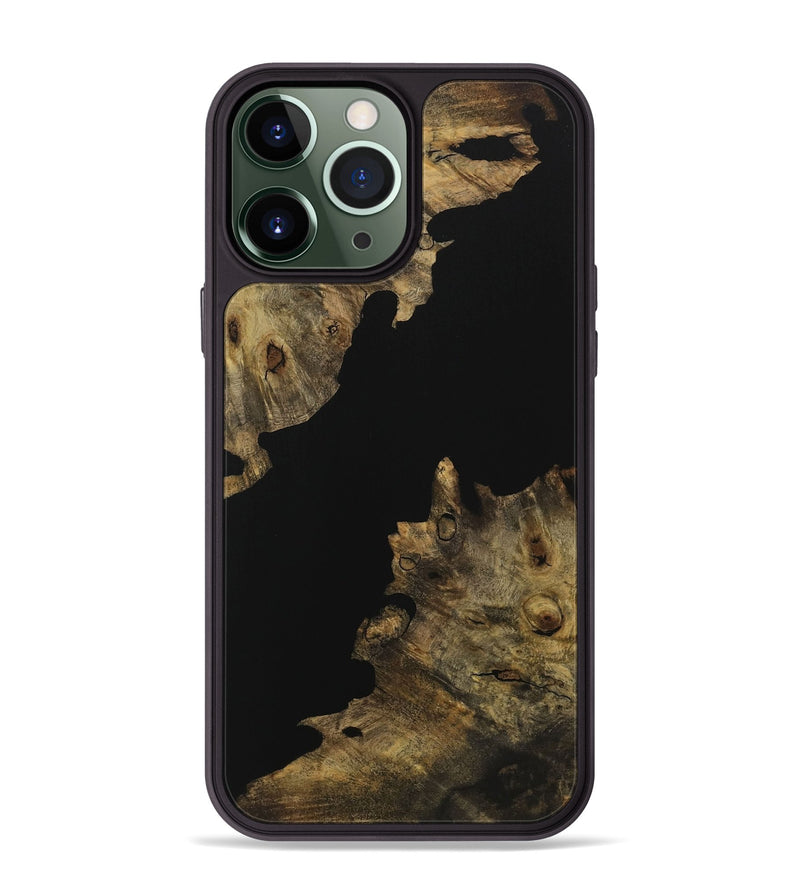 iPhone 13 Pro Max Wood Phone Case - Helga (Pure Black, 728811)