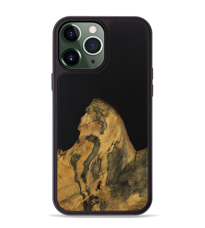 iPhone 13 Pro Max Wood Phone Case - Farooq (Pure Black, 728814)