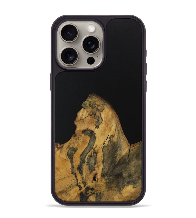 iPhone 15 Pro Max Wood Phone Case - Farooq (Pure Black, 728814)