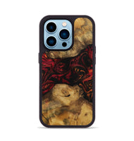 iPhone 14 Pro Wood Phone Case - Hildagard (Red, 728821)