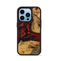 iPhone 14 Pro Wood Phone Case - Rollin (Red, 728822)