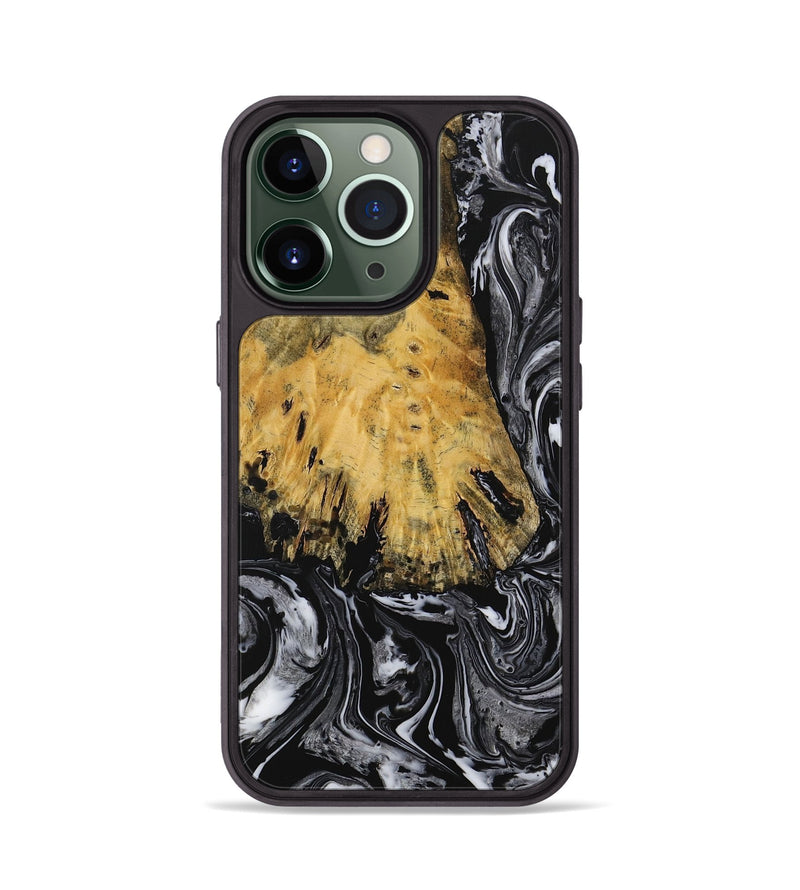 iPhone 13 Pro Wood Phone Case - Evert (Black & White, 728823)