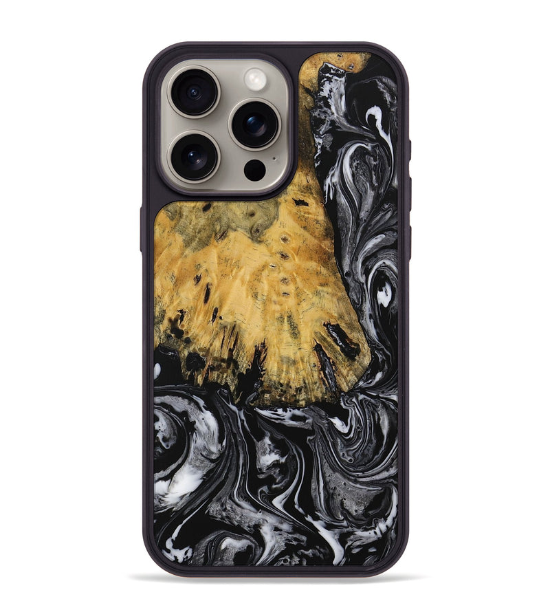 iPhone 15 Pro Max Wood Phone Case - Evert (Black & White, 728823)