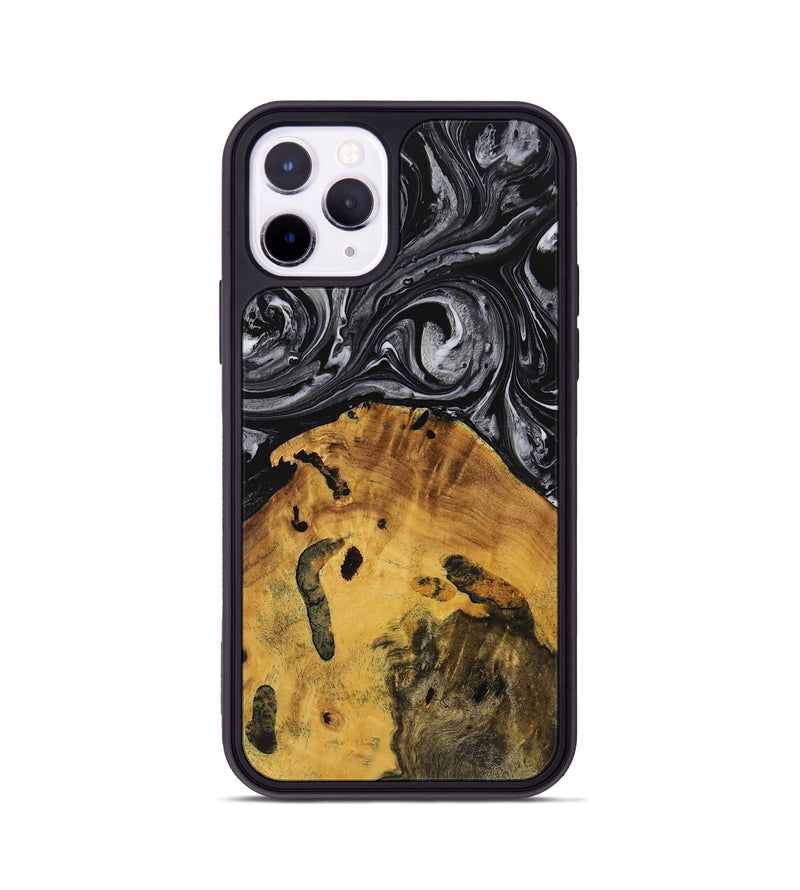 iPhone 11 Pro Wood Phone Case - Shaine (Black & White, 728826)