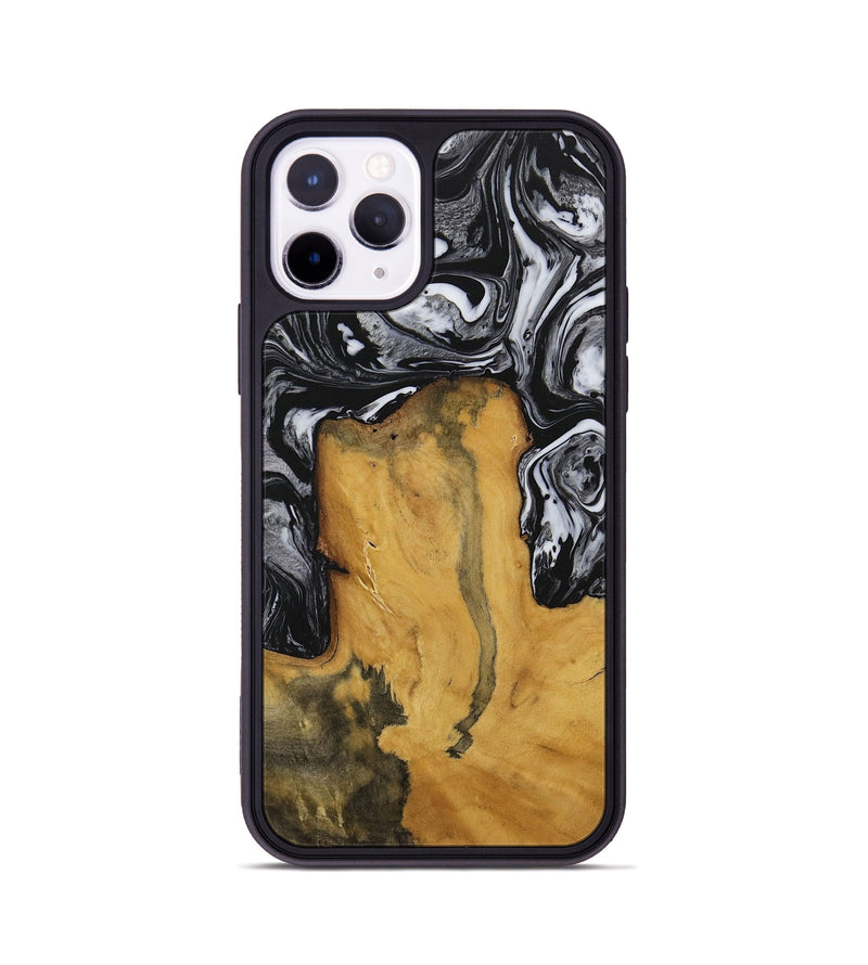 iPhone 11 Pro Wood Phone Case - Laurence (Black & White, 728829)