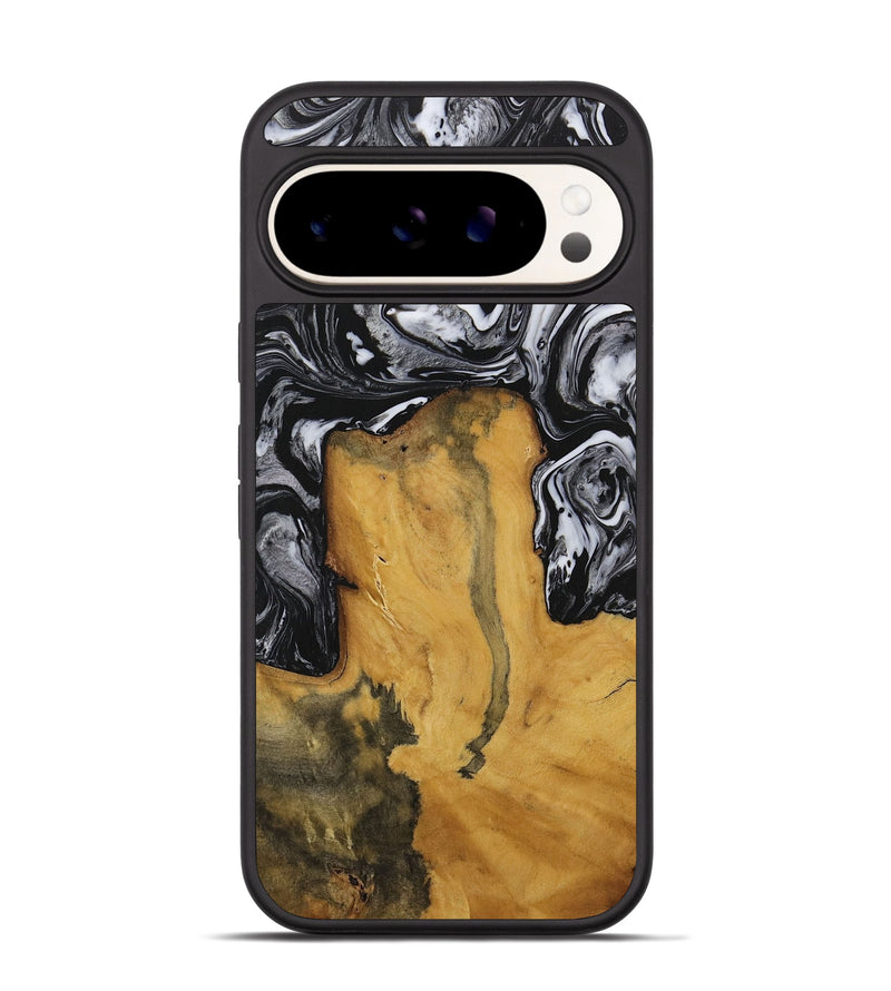 Pixel 9 Pro Wood Phone Case - Laurence (Black & White, 728829)