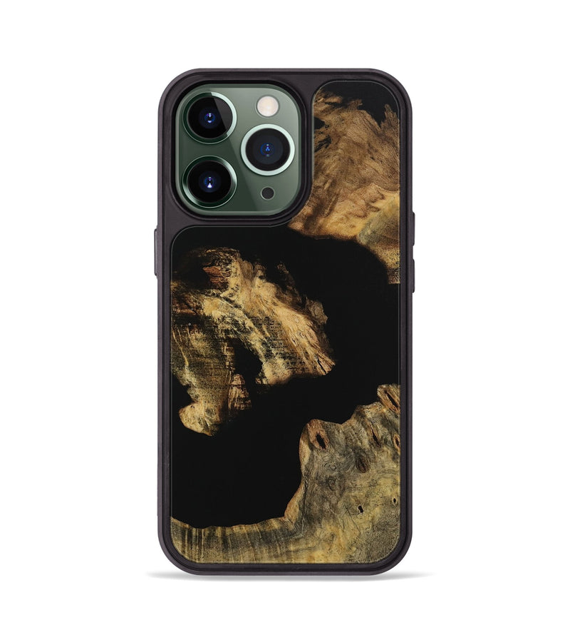 iPhone 13 Pro Wood Phone Case - Liping (Pure Black, 728834)