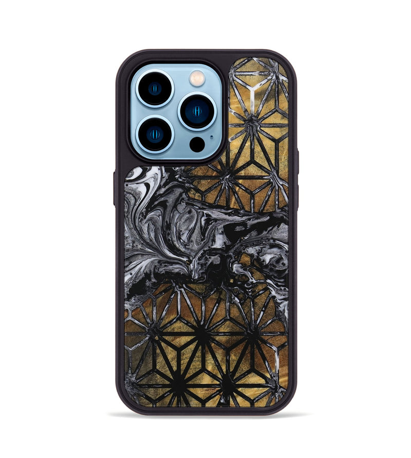 iPhone 14 Pro Wood Phone Case - Yoke (Pattern, 728836)