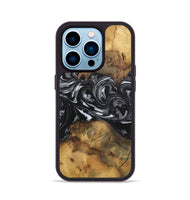 iPhone 14 Pro Wood Phone Case - Geno (Black & White, 728840)