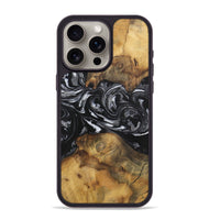 iPhone 15 Pro Max Wood Phone Case - Geno (Black & White, 728840)