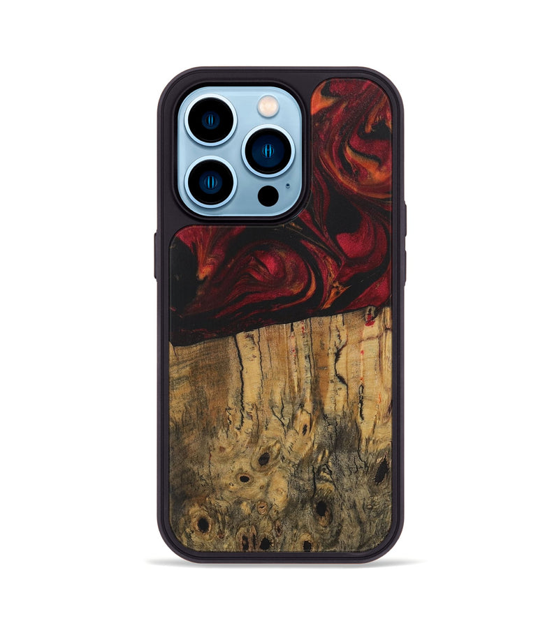 iPhone 14 Pro Wood Phone Case - Nessa (Red, 728842)