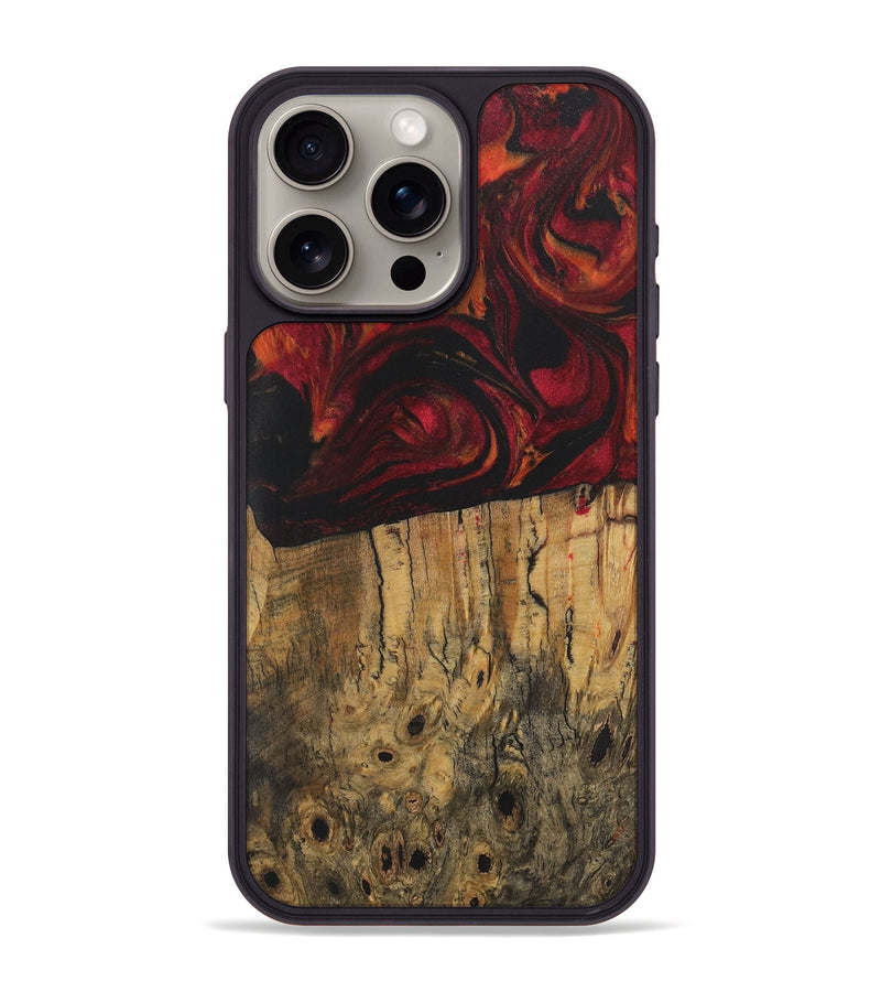 iPhone 15 Pro Max Wood Phone Case - Nessa (Red, 728842)