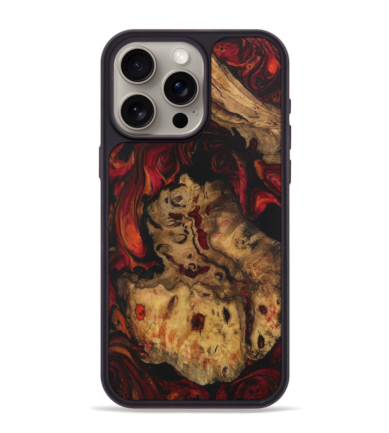 iPhone 15 Pro Max Wood Phone Case - Femke (Red, 728843)