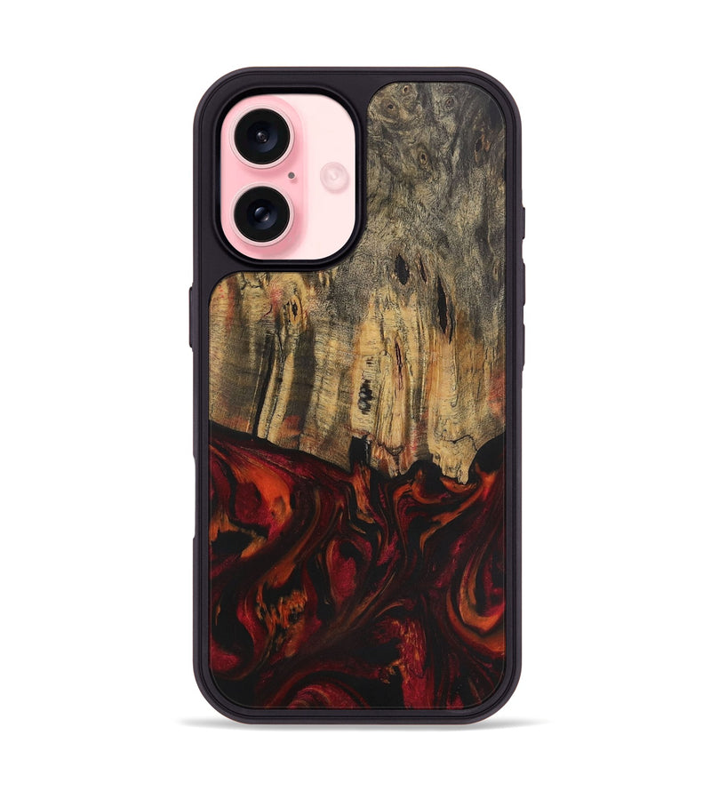 iPhone 16 Wood Phone Case - Binh (Red, 728845)