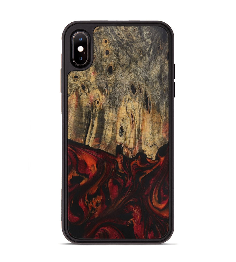 iPhone Xs Max Wood Phone Case - Binh (Red, 728845)